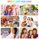 BAYSING Karaoke Machine for Kids, Portable Bluetooth Speaker with 2 Wireless Microphones, Mini Karaoke Machine with LED Light, Ideal Christmas, Birthday Toys Gift for 4, 5, 6, 7, 8, 9 Years Girl, Boy