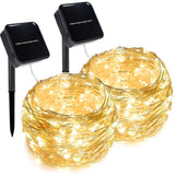 Twinkle Star 2 Pack Solar String Lights Outdoor Waterproof, 120 LED 39.4 FT Solar Fairy Lights for Outside with 8 Modes, Christmas Tree Light for Patio Garden Party Backyard Wedding Decor Warm White