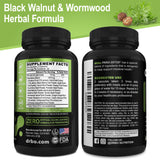 DR. BO para Cleanse Human Detox Guard - Intestinal Pills Support for Humans - Pro Gut Health Intestine Supplement Stomach for Adults - Herbal Wormwood Black Walnut Complex & Cloves - 60 Capsules