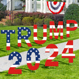 9Pcs Trump 2024 Yard Sign Yard Decorations Placard Voted for Trump Lawn Signs Triggering Signs Rally Decoration Outdoor Lawn Yard Signs 4th of July Decorations Outdoor