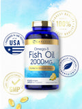 Carlyle Fish Oil Supplements | 2000mg | 320 Softgels | EPA & DHA | 600mg Total Omega-3 | Non-GMO, Gluten Free Pills