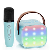 YLL Mini Karaoke Machine for Kids, Portable Bluetooth Speaker with Wireless Microphone, Christmas Birthday Toys Gifts for Boys 3 4 5 6 7 8 9 10 11 12 + Party Family School(Blue)