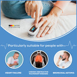 Beurer PO30 Fingertip Pulse Oximeter with 4 Color Display Formats, Lanyard, Protective Storage Bag, and Batteries – Blood Oxygen Saturation Monitor with Heart Rate, Oxygen Meter Finger Pulse Oximeter