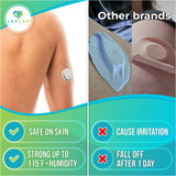 Lexcam Adhesive Patches Pre-Cut for Dexcom G7 – Pack of 20 – Waterproof, Transparent Overpatches for Continuous Glucose Monitoring, Sensor is NOT Included