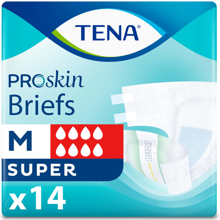 Tena ProSkin Unisex Incontinence Adult Diapers, Maximum Absorbency, Medium, 14 ct