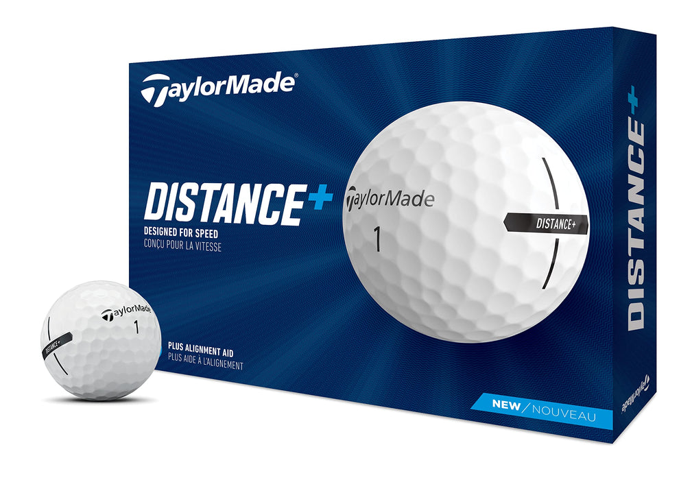 TaylorMade Golf 2021 Distance + Golf Balls White One Dozen