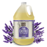 BAMBOO AND BIRCH Pure Castile Soap Liquid Organic, Certified Palm Oil Free Natural Soap, Lavender, 64 oz