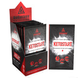 Audacious Nutrition KetoStart+ | Exogenous Ketones Powder with Electrolytes for Energy, Strength & Focus | with Caffeine | Raspberry Lemonade Flavor Electrolyte Powder (10x Ketones Drink Mix Packets)