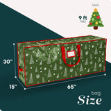 Handy Laundry Christmas Tree Storage Bag - Stores 9 Foot Artificial Xmas Holiday Tree, Zippered Bag, Durable Waterproof Material, Carry Handles. Protects Against Dust, Insects and Moisture.