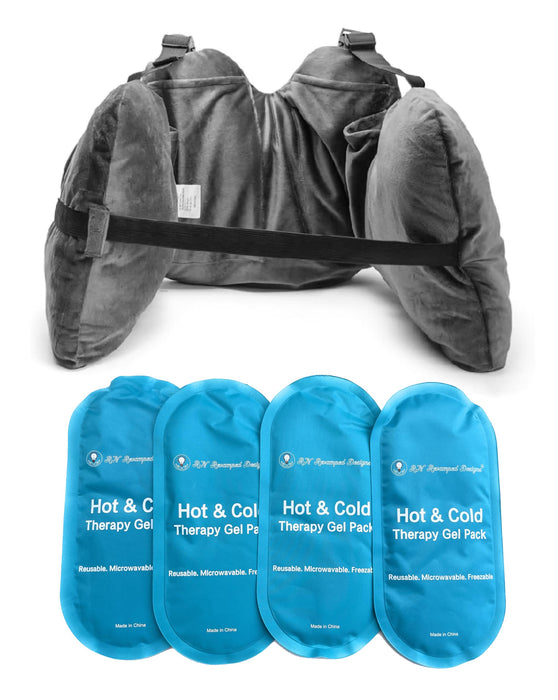 RN Revamped Designs Mastectomy Pillow, Comfort Pillow Post Breast Reduction, Augmentation, Heart, Lung, Hernia, Liver Transplant, Care Gift for Recovery After Abdominal or Chest Surgery (Gray)