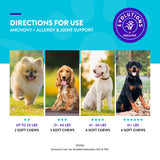 NaturVet Evolutions Anchovy + Allergy & Joint Support 180ct Soft Chews for Dogs - Anchovy Oil, Bone Broth - Helps Maintain Normal Histamine Levels - Helps Support Normal Inflammatory Response