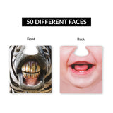 TRENDHAUS Funny Face Cards, 50 Funny Photo Box and Selfie Props Accessories for Party, Wedding, Birthday and Stag Night