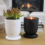 CandlePlanter Concrete Cement Candle Planter - Aromatherapy Scented Candles for Home, Soy Candles - Scented Candle & Dual Purpose Jar, Strong Scented - 8 Oz, 50 Hour Burn - Black Sandalwood