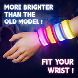 KIRALUMI 8 PCS LED Glow Bracelets, Halloween Light Up Bracelets Set - Glow in The Dark Party Bracelets Favors Supplies for Christmas, Concerts, Festivals, Game Prizes, Sports, Rave Accessories.