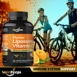 NutriPeeps Liposomal Vitamin C 1600mg, 180 Capsules, Ultra Max Absorption, Fat Soluble VIT C Pills, Immune System Support, Collagen Booster, Antioxidant, Non-GMO, Vegan Pills