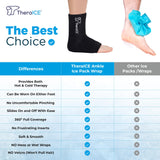 TheraICE Ankle Ice Pack Wrap for Swelling, Reusable Ankle Ice Pack for Sprained Ankle Injuries, Cold Therapy Sock Compression, Plantar Fasciitis Relief, Achilles Tendonitis, Sore Feet, Foot & Heel
