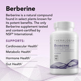 Theralogix Berberine Enhanced Absorption - 90-Day Supply - Made with Berberine Phytosome to Help Support Healthy Metabolism & Hormone Balance* - NSF Certified - 90 Capsules