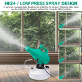 Hiboom 4.5l (1.2 Gallon) Kill Mosquitoes Electric ULV Portable Fogger Sprayer Machine Atomizer Mist Cold Fogger Outdoor Disinfectant Fogger Spraying Distance 33 ft for Home Hotel School Yard(Green)