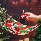 Zomiboo 2 Pieces Christmas Elf Hammock in Green and Red for Elf Doll Accessories and Props for Elf Fun, Advent Calendars and Stocking Stuffers Accessories(Cute Style)