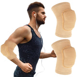 COMNICO Arm Brace Pads Elbow Protector Strap Pair, Breathable Anti-Collision Sponge Tendonitis Fitness Volleyball Basketball Tennis Golfers Knee Support Band for Kids Men Women Elderly