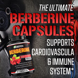 BEBEFEN Berberine Capsules - 5050mg Formula Pills with Black Pepper Extract - 90 Capsules Berberine Supplement for Supports Healthy Immune System, Cardiovascular Heart - 3 Month Supply