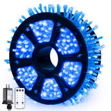 JMEXSUSS 600 Blue LED Christmas Lights Outdoor Waterproof 168ft Blue Christmas Tree Lights Indoor Plug in 8 Modes Blue String Lights for Bedroom Fireplace Halloween Party Xmas Christmas Decorations