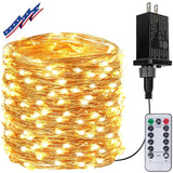 Super-Long 99Ft 300 LED Fairy Lights Plug in, Waterproof String Lights Outdoor with Remote, Copper Wire with Timer for Bedroom, Twinkle Lights for Bedroom Christmas Garden Wedding (Warm White)