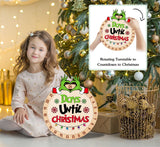 WhatSign Christmas Advent Calendar 2023 Wood Grinch Christmas Countdown Calendar Days Until Christmas Countdown Grinch Advent Calendar for Kids Teens Adults Countdown to Christmas Sign for Home Decor