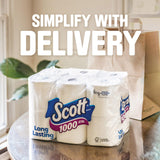 Scott 1000 Toilet Paper, 18 Rolls, Septic-Safe, 1-Ply Toilet Tissue