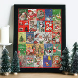 Advent Calendar 2024 Christmas Puzzle for Adults 1000 Pieces, PICKFORU Countdown to Christmas Calendar Vintage Jigsaw Puzzle, Winter Holiday Puzzle