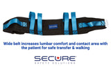 Secure Gait Belt for Seniors with 6 Handles, Quick Release Clip Buckle, 52"x4" - Medical Walking & Transfer Gate Belts Lifting Elderly, Physical Therapy Patient Lift Aid Assist Strap, Nursing Students