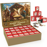 Jigsaw Puzzle Advent Calendar 2024 Nativity-1008 Pieces Jigsaw Puzzle for Adult Kids, 24 Days Countdown Calendar, The Birth of Jesus, Family Game Puzzle, Idea for Teens, 27.6"X 19.7"