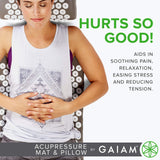 Gaiam Acupressure Mat and Pillow Set, Acupuncture Style Massage Mat & Pillow, Relief for Sciatic Nerve, Muscle Tension, Fibromyalgia, Neck, Shoulder & Back Pain, Migraine & Headaches and Insomnia Grey