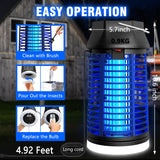 Bug Zapper with LED Light, Waterproof Mosquito Zapper Outdoor, Electric Fly Zapper, Mosquito Killer & Fly Traps for Outside, Patio, Porch, Backyard, Garden (Remote Control)