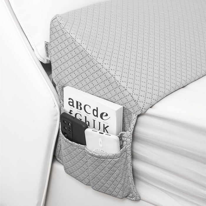 Rormcheny King Bed Wedge Pillow Headboard Gap,Wedge Pillow Headboard/Bed Gap Filler,Fill The Gap (0-8") (Gray, 76"x10"x6")