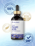 Fulvic Acid Drops 4 fl oz | Liquid Trace Minerals | Ionic Supplement | Vegetarian, Non-GMO & Gluten Free | by Vital Trace