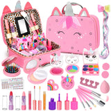 Kids Washable Makeup Girls Toys - Girls Makeup Kit for Kids Make up Set Real Makeup for Kid Little Girls Toddlers Children Princess Christmas Birthday Gifts Toys for 3 4 5 6 7 8 9 10 Year Old Girls