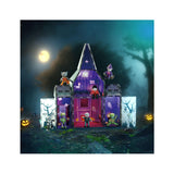 PicassoTiles 57pc Haunted House Theme Magnet Tile Building Blocks 8 Action Figures Magnetic Construction Toy Double Sided Printing Education STEM Learning Playset Halloween Adventure Kid Ages 3+ PTQ03