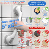 Grab Bars for Shower(2Pack) Heavy-Duty 16-Inch ADA Shower Grab Bars for Seniors Shower Handles for Elderly Suction Handicap Grab Bars Safety Handrail for Disabled for Bathroom Bathtubs Showers Toilet