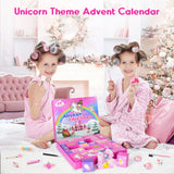 NPET Advent Calendar 2023 Girls, Pink Unicorn 24 Days Christmas Countdown Calendar Toy Christmas For Kids Christmas Dress Up Kit Stocking Stuffers Toys 4 5 6 7 Year Old Girls Birthday Xmas