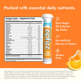 Zipfizz Daily Energy Drink Powder, Orange Cream, 20 Pack | 3-in-1 Sustained Energy, Rapid Hydration, and Essential Vitamins | Sugar-Free | Electrolyte Powder | Contains Vitamin B-12 & Antioxidants