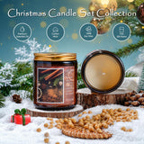 Christmas Candle Set | 4Pack Christmas Scented Candle Holiday Candle Gifts - Soy Candles Home Scented, Christmas Gift for Women and Men - Christmas Scents of Christmas Tree/Spice/Cookies/EVE