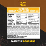 10th Tee Plus+ Chocolate Peanut Caramel Bar made with Natural Ingredients, 1.76-Ounce Bars (12 count) Golf Energy Bar Easily Digestible Chocolate Healthy office Snack best Bars