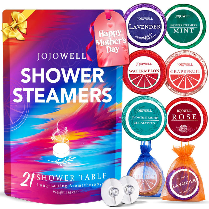 Shower Steamers Aromatherapy - 21Pcs Birthday Gifts for Women, Mothers Day Gifts for Mom Wife Grandma from Daughter Son, Self Care with Natural Essential Oils Relaxation Home SPA Gift Set