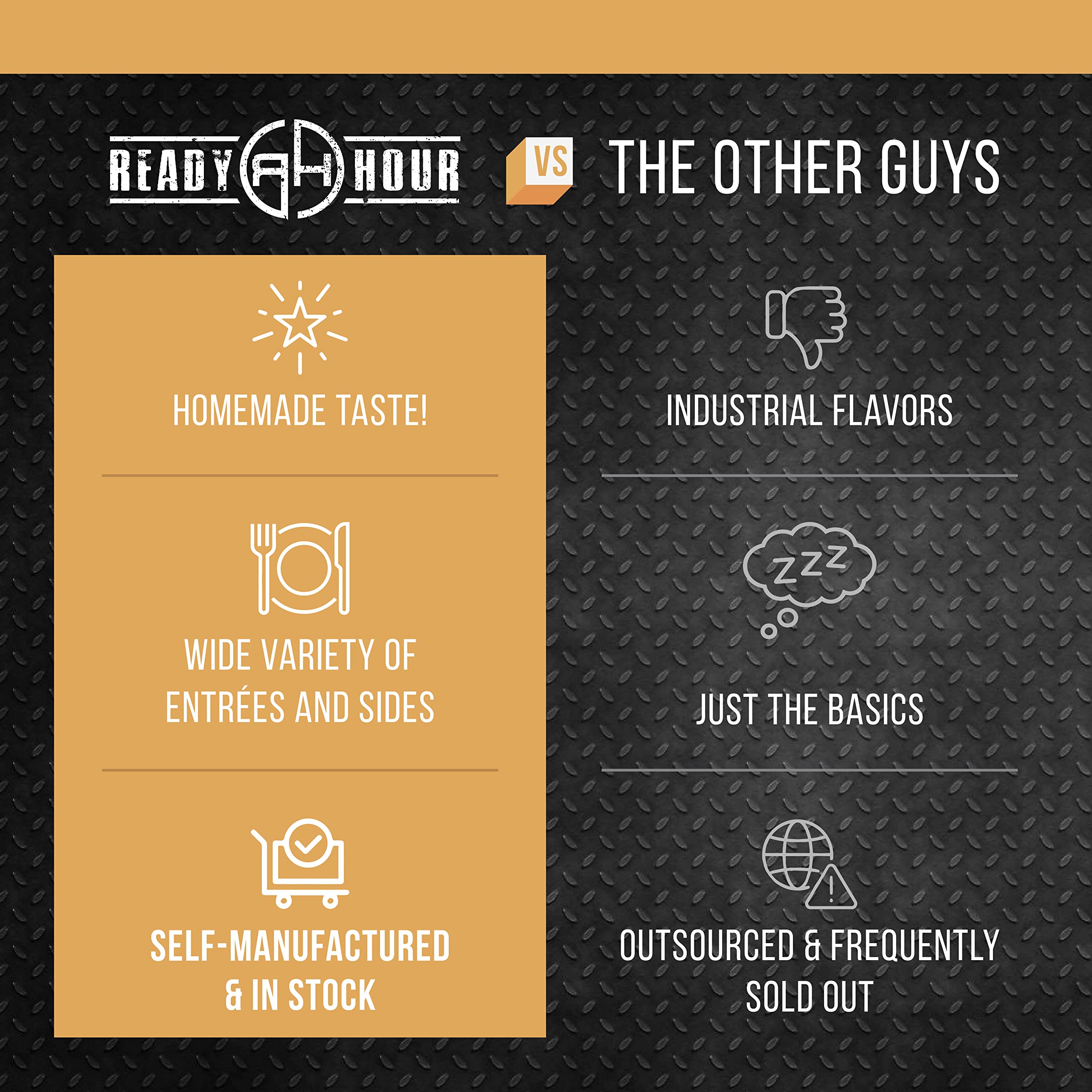 Ready Hour, Emergency Meal Entrées, Real NonPerishable Meals, 25Year