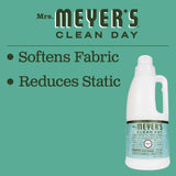 MRS. MEYER'S CLEAN DAY Liquid Fabric Softener, Infused with Essential Oils, Paraben Free, Basil, 32 oz (32 Loads)