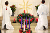 Christmas Advent Wreath - Red Berry Centerpiece With Advent Candles - X-mas Candle Decorations