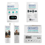 Dr. Talbot's Pulse Oximeter with Lanyard and Travel Pouch, White And Gray