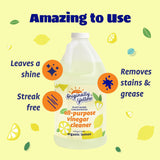 Originally Yellow All-Purpose Cleaning Vinegar for Home Floor Cleaning Solution with Distilled Vinegar | Infused with Organic Lemon | Plant-Based House Cleaning Supplies, 64 Fl Oz (2-Pack)