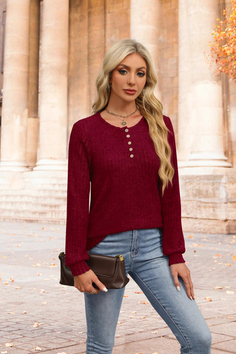 XIEERDUO Christmas Sweaters for Women 2024 Ladies Tops and Blouses Dressy Casual Women Long Sleeve Shirts Burgundy Xl